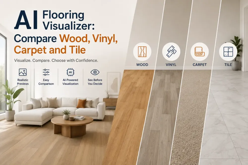 Ai Flooring Visualizer : comparez le bois, le vinyle, la moquette et le carrelage